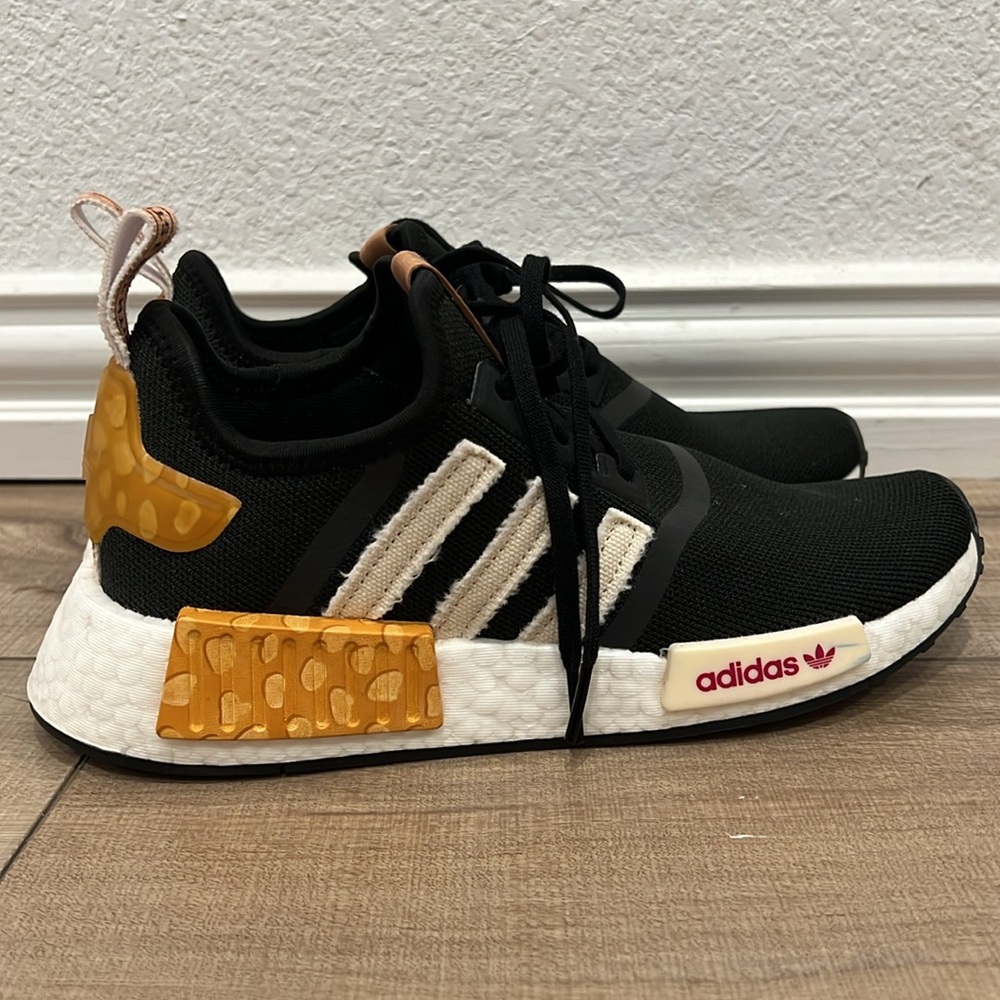 adidas X Bambi Black and Gold Athletic Shoes - Picture 5 of 16